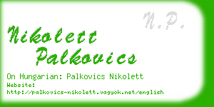 nikolett palkovics business card